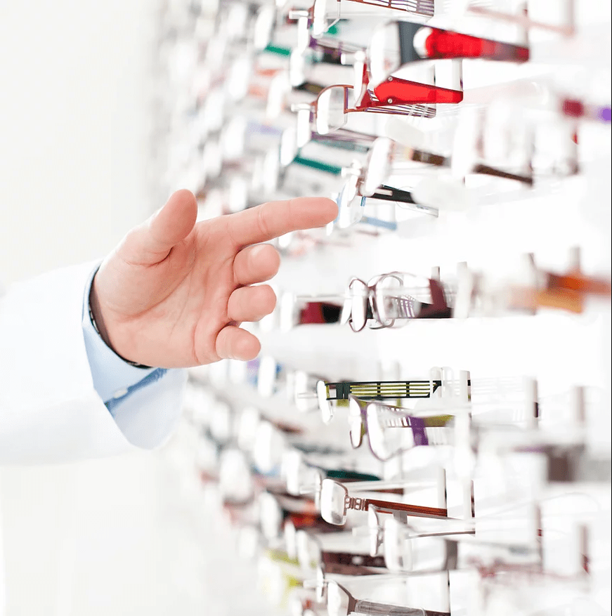 Ophthalmologist Showing Eye Glasses